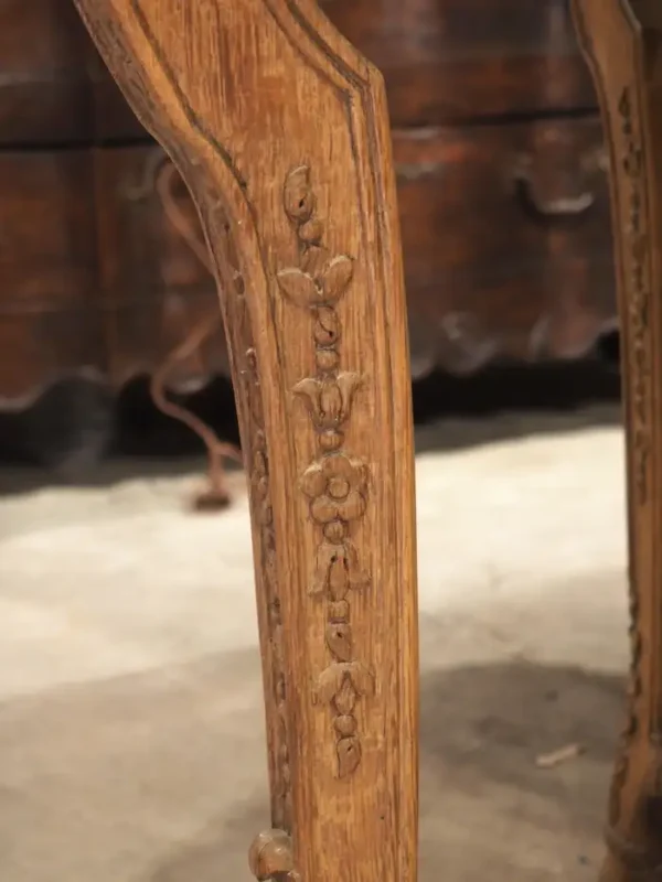 Spring Creek Antique Carved Oak and Bluestone Regence Style Console from Flanders, Circa - Image 9